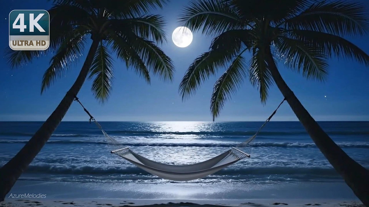 Moonlit Hammock Lounge &ndash; Bossa Nova & Ocean Waves for Study and Relaxation (1 Hour 4K)