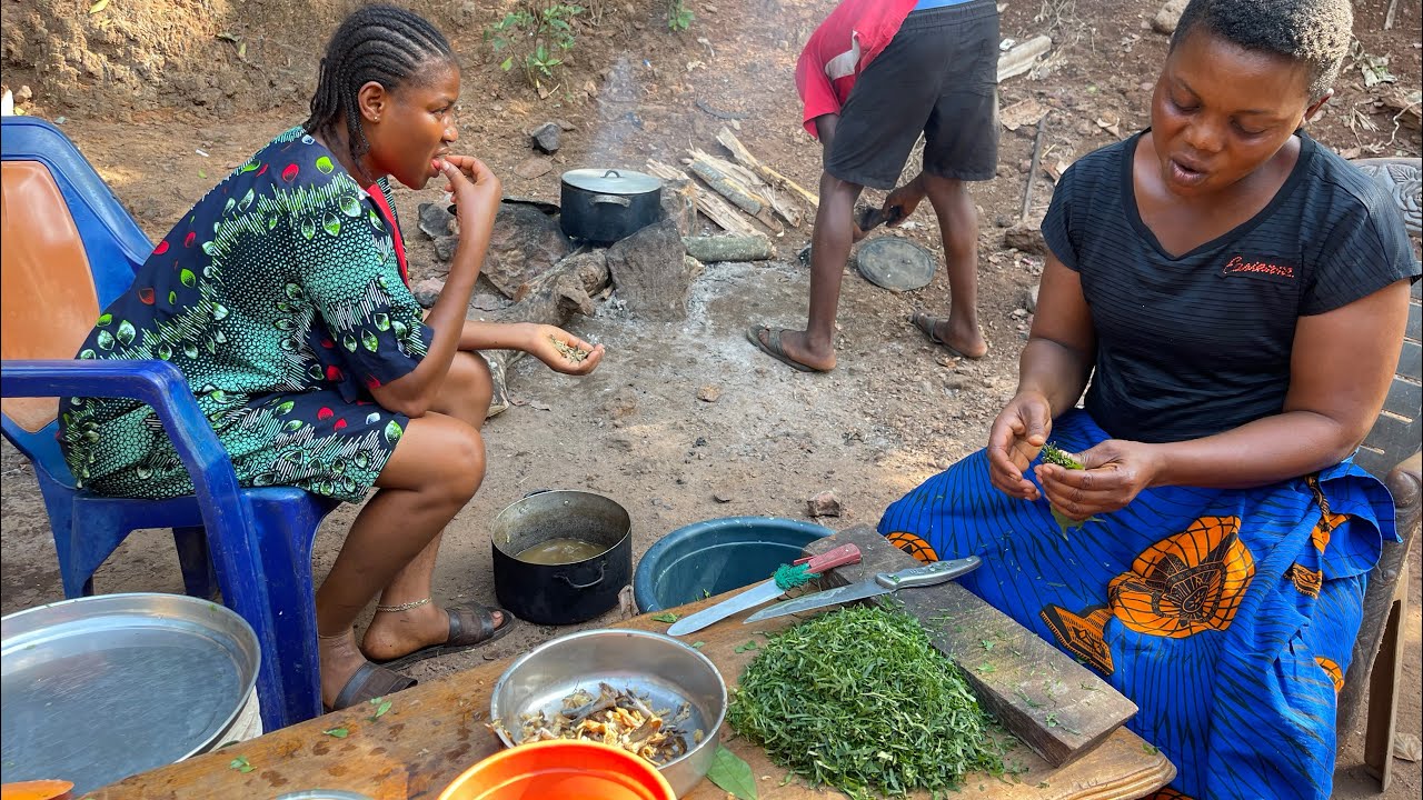 From Forest to Pot 🌿🍲 | How African Wives Cook Together in the Village ~ Authentic Family Life