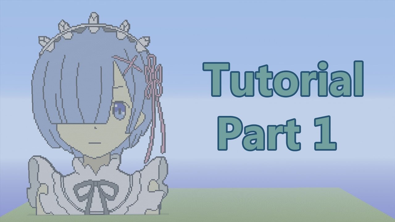 Minecraft | Rem Pixel Art Tutorial Part 1 (Re:Zero)