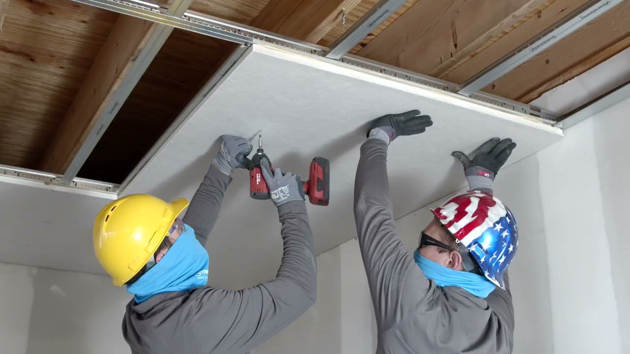 Solution de rechange aux plafonds de gypse | Système de plafond acoustique sans joint AcoustiBuilt