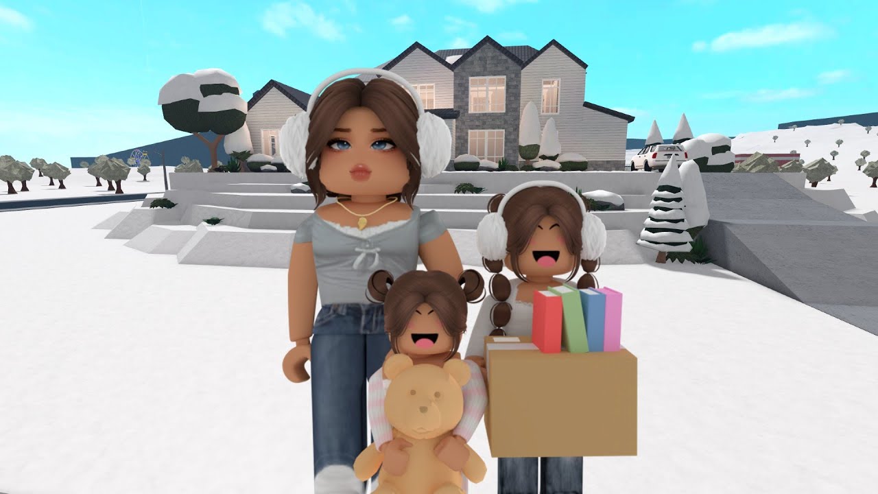 Flyttar till bloxburg *NY SERIE* | Roblox Bloxburg familj roleplay