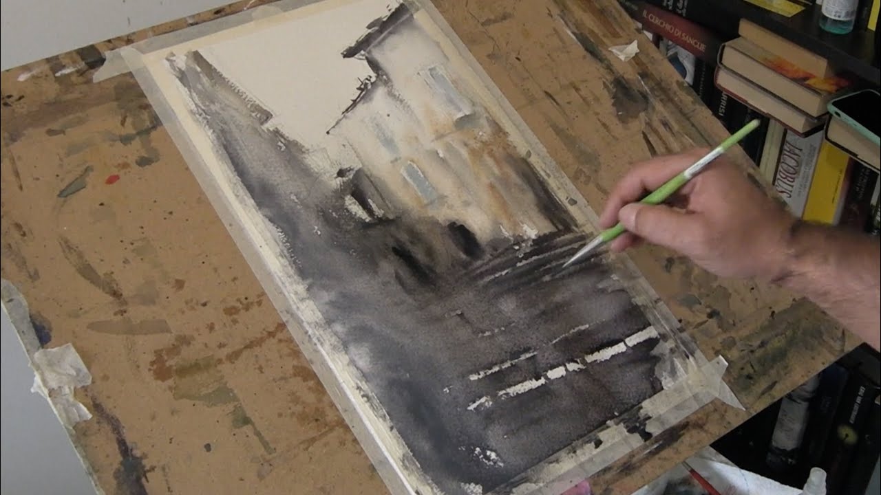 Italian cityscape in watercolour with Marco Catone