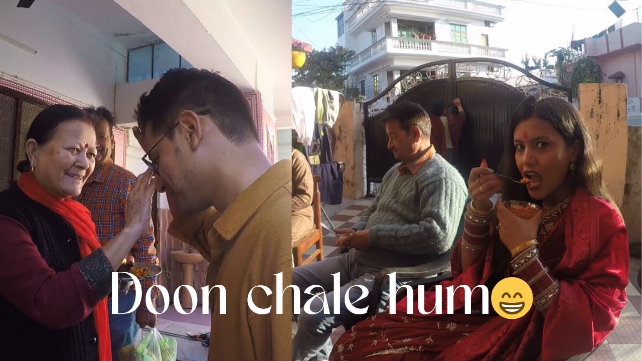 Shadi k bad gaye subke ghar khane m Dehradun | Humari gadi ka tyre hua puncture 😱