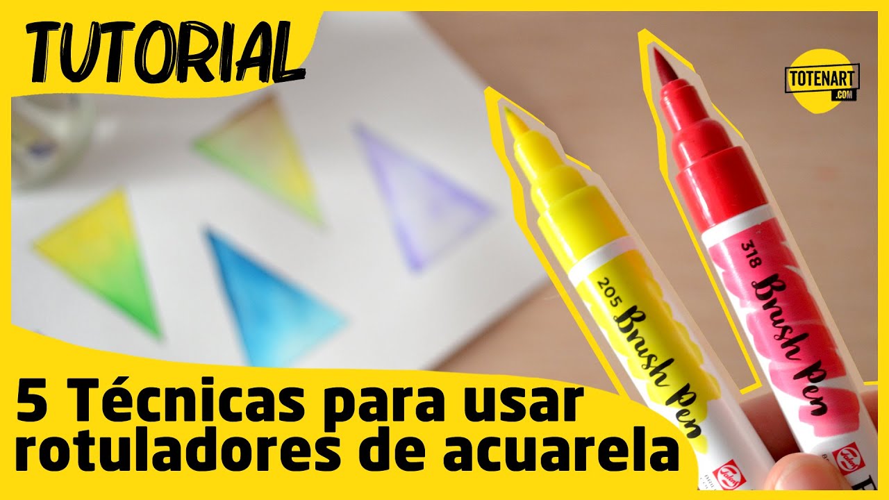 5 Técnicas para usar rotuladores acuarelables 🎁  + 1 EXTRA | Rotuladores Ecoline | totenart.com