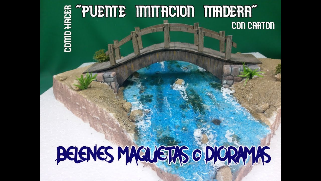 Como hacer/PUENTE IMITACION MADERA CON CARTON/ Belenes Maquetas o Dioramas/ 2023