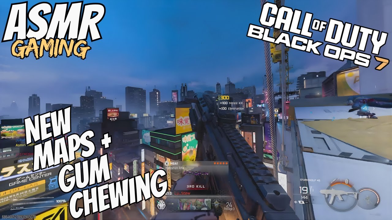 ASMR Gaming 😴 Call Of Duty BO7 Playing On New Maps 💤 Relaxing Soft Whispering + Gum Chewing 🎮