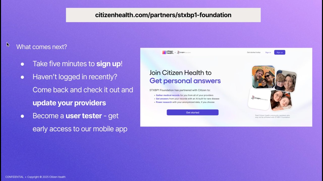 STXBP1 Foundation Webinar with Citizen Health