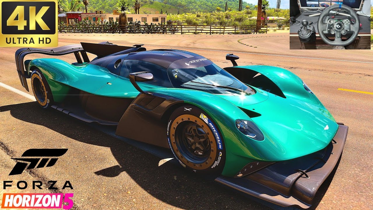 ASTON MARTIN VALKYRIE AMR PRO VS TRACK TOYS FORZA HORIZON 5 GAMEPLAY 4K 60FPS WITH LOGITECH G 923 