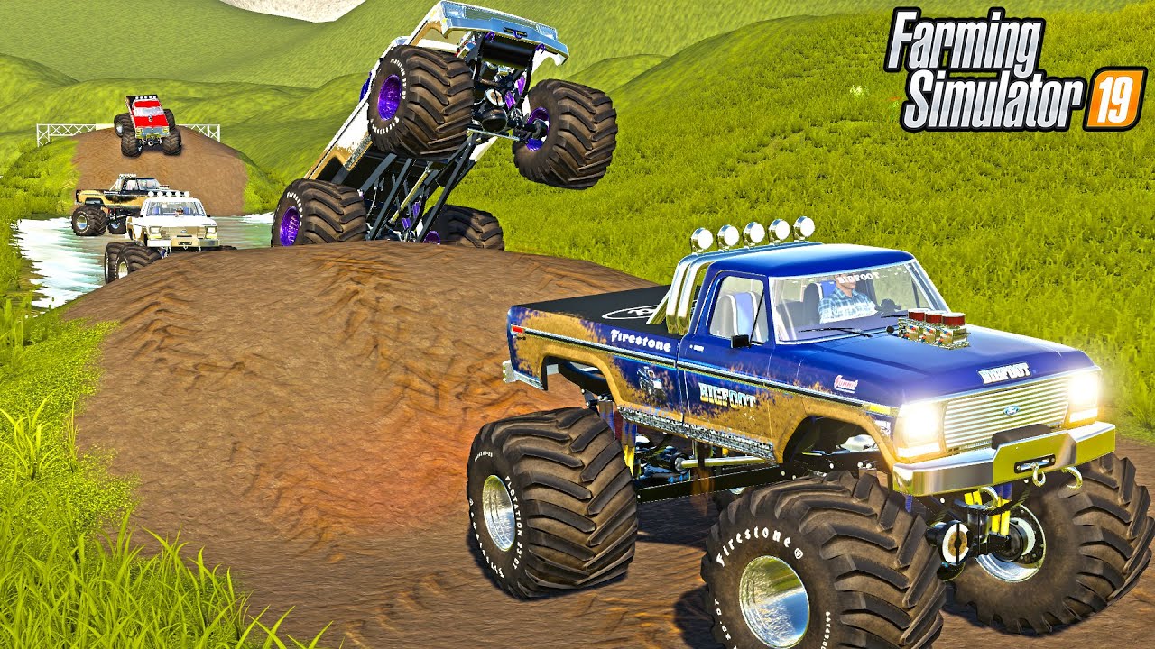 MONSTER TRUCK MADNESS | RACES + RUMBLES | FARMING SIMULATOR 2019