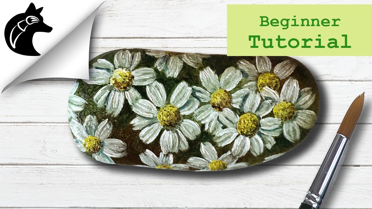 Rock Painting For Beginners Daisy Daisies