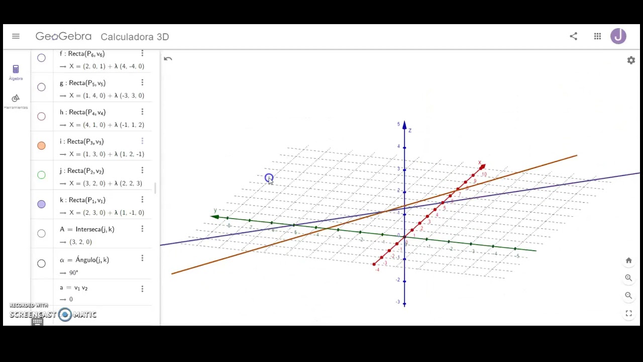 Rectas 05 - Posiciones relativas de rectas en el espacio