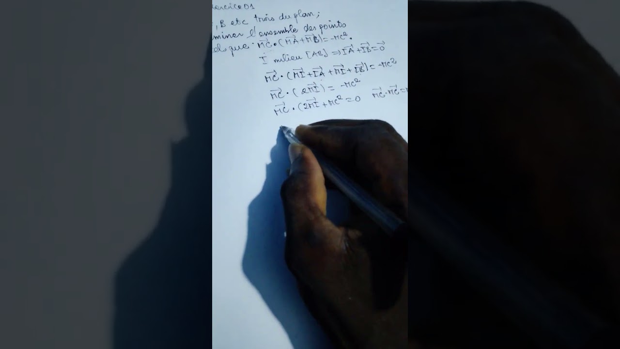 Exercice de barycentre classe de première S :ligne de niveau 