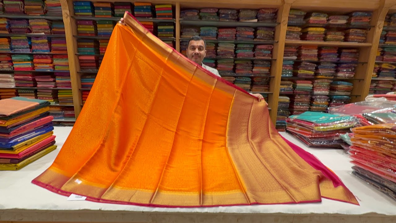NEW DESIGNS😍🚨Bangalore Malleshwaram Beautiful Gifting to Pure Silk Sarees with Free Shipping.