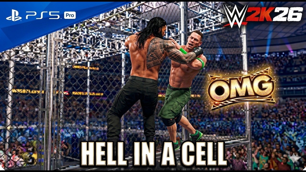 EPIC Hell in a Cell: Roman Reigns vs John Cena 🔥 | WWE 2K26 Gameplay (PS5)