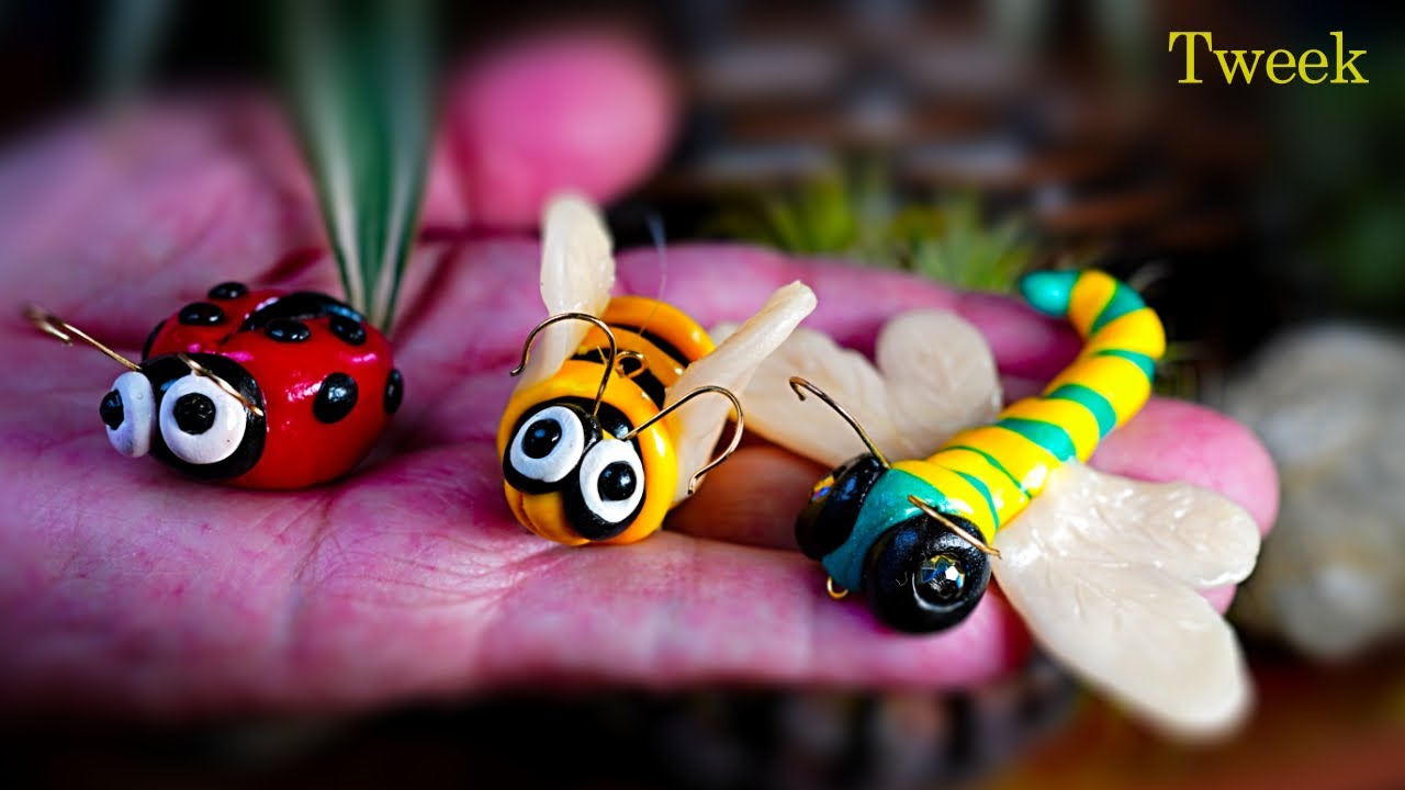 Make a Polymer Clay Ladybug, a Bubble Bee and a Dragonfly, Tutorial