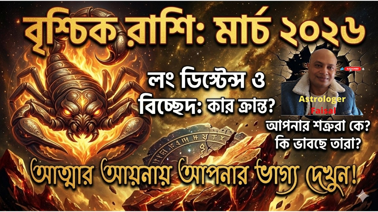 বৃশ্চিক রাশি মার্চ ২০২৬ লং ডিস্টেন্স রিলেশন, বিচ্ছেদ এবং শত্রু তারা আপনার সম্পর্কে কি ভাবছে।
