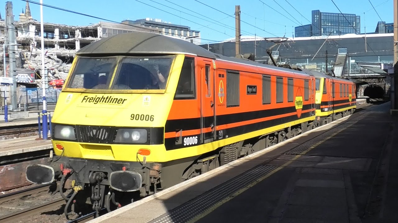 Fantastic Busy Day at Haymarket Slateford Scotland Plus Freightliner 90s Passenger/ Freight/ Trains