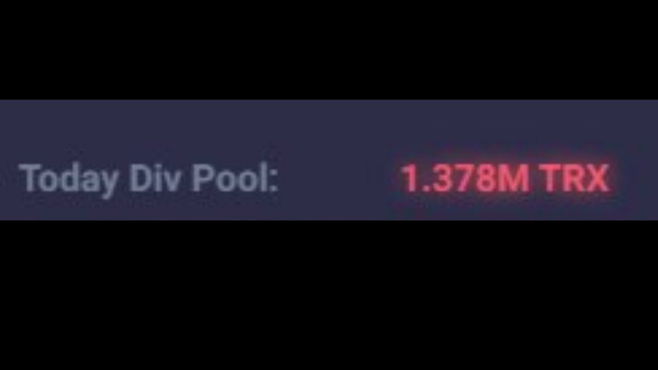 T2X over 1.3 million TRX in Div Pool 🤯😱
