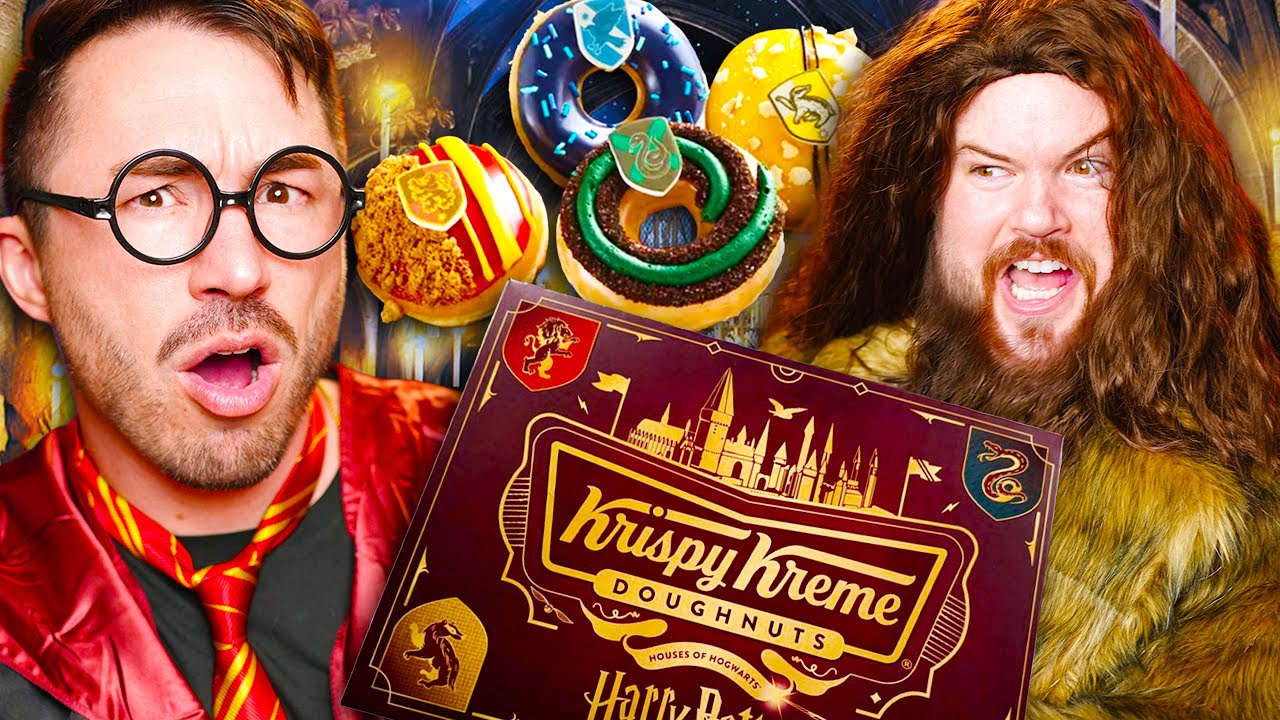 We Tried Krispy Kreme's NEW Harry Potter Donuts & Drinks! - MAGICAL or OVERHYPED?