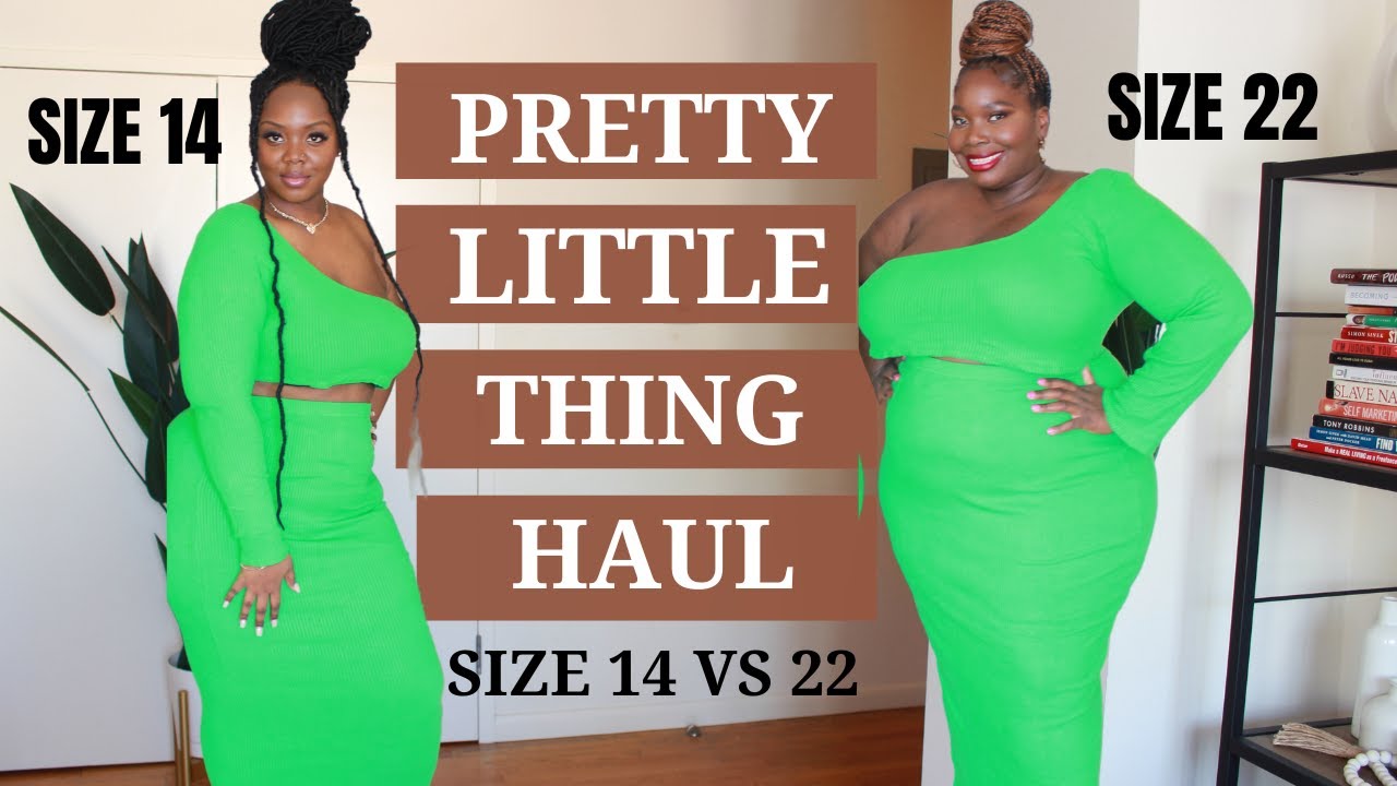 How Pretty Little Thing Fits An Apple Shape & Hourglass Shape | Size 14 VS 22