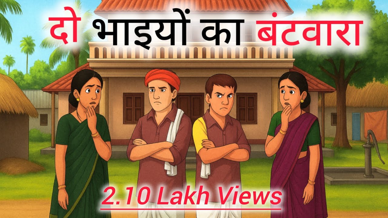 दो भाइयों का बंटवारा | Do Bhaiyo Ka Batwara | Moral story | Hindi kahani | Cartoon story for  fun