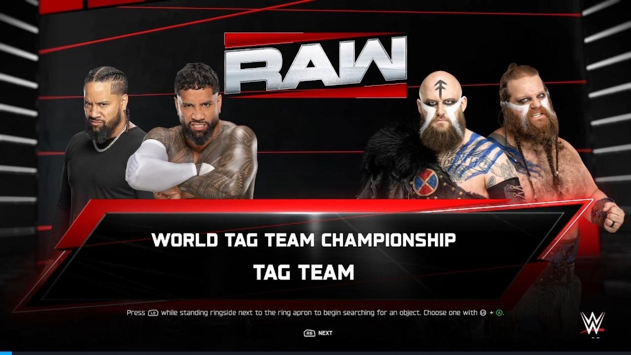 WWE 2K25 The Usos vs The War Raiders | World Tag Team Titles : Raw 2026