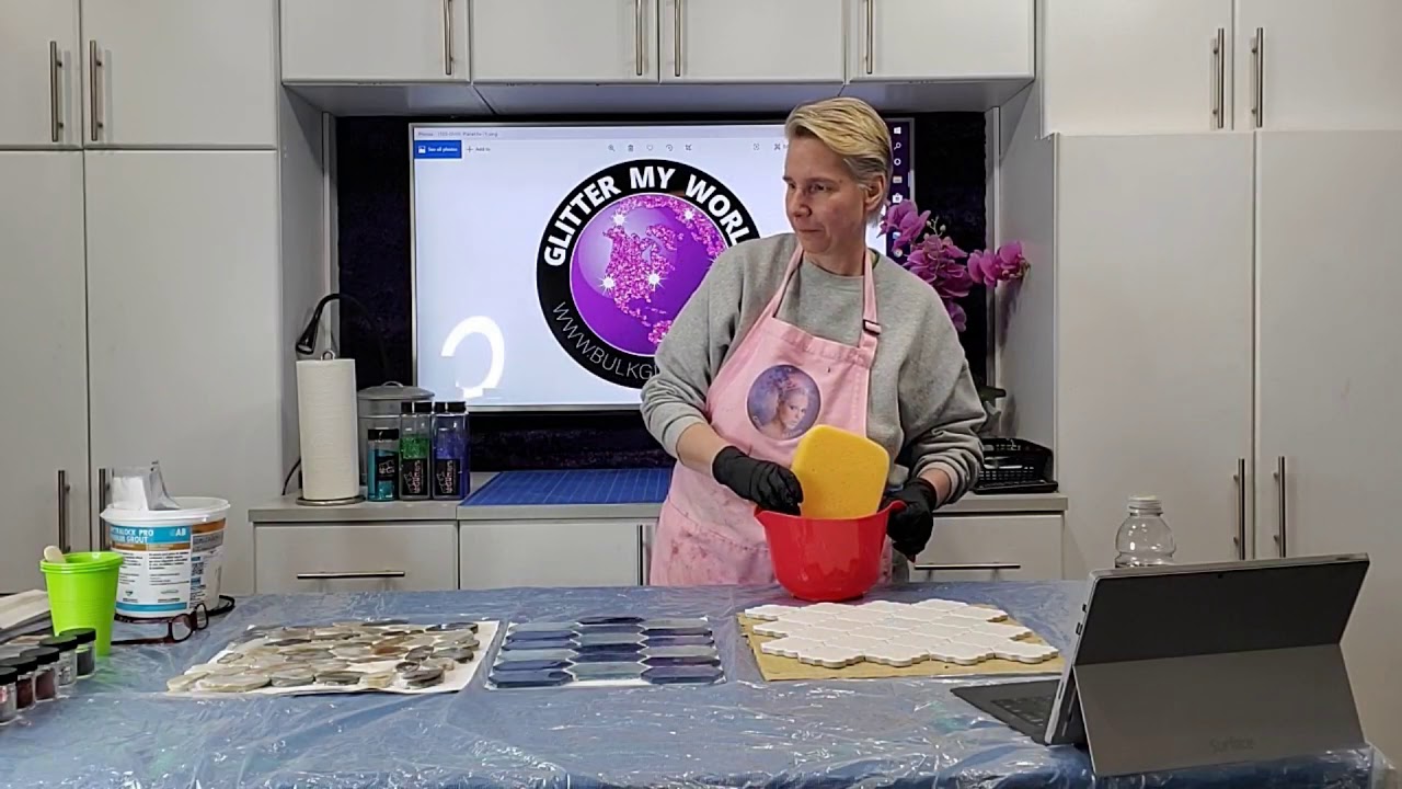 Epoxy Glitter Grout Demo