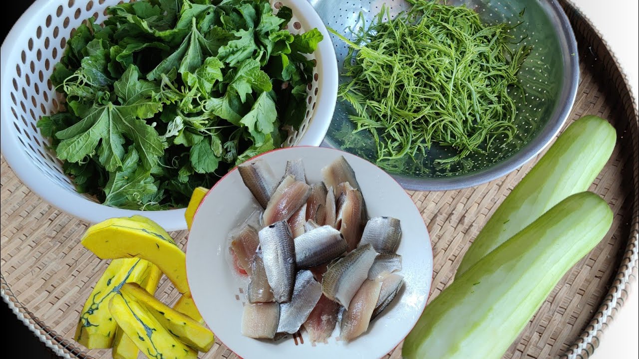 Cambodia village food | River fish soup