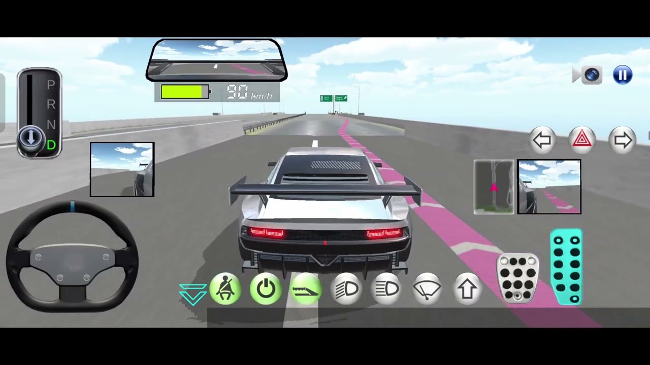 New White Electro Car For Parking -3d Driving Class android game play || Car Game #gameplay #cargame
