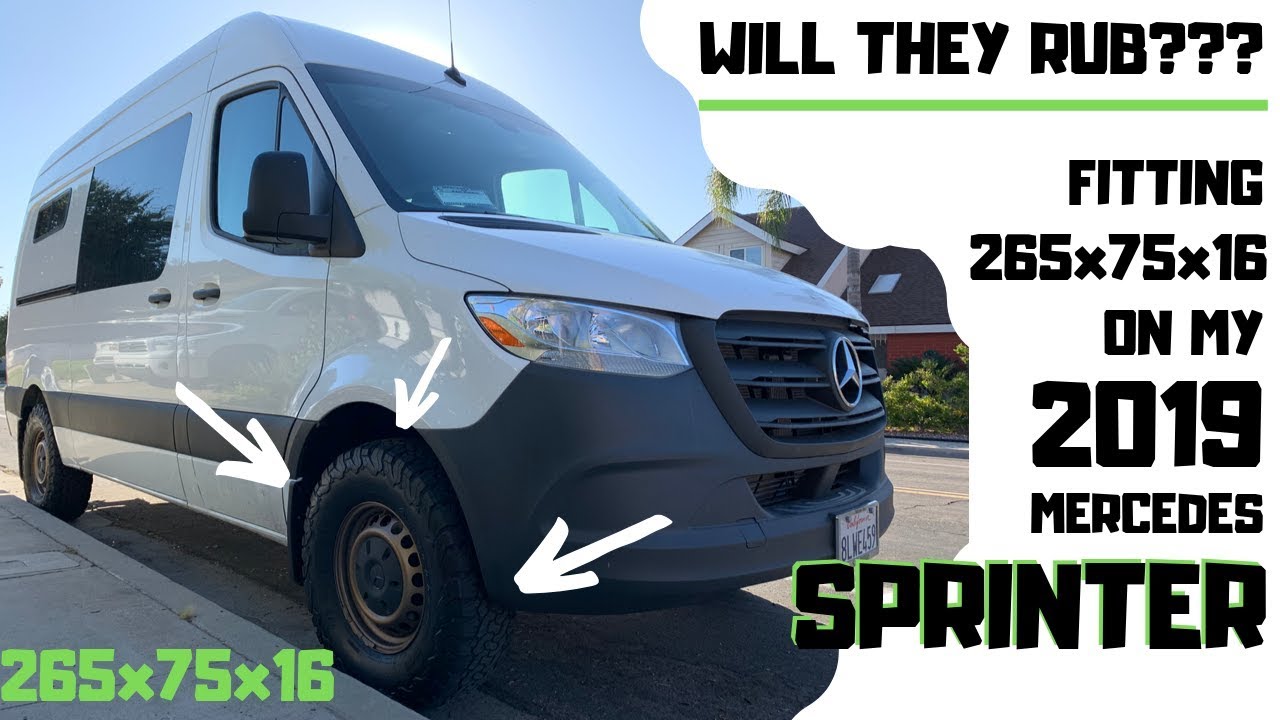 Biggest tires for the 2019 Sprinter???  Van Life | BFG KO2 All Terrain