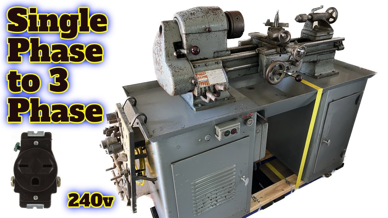 Antique Lathe - Part 4, Static Phase Converter & First Start