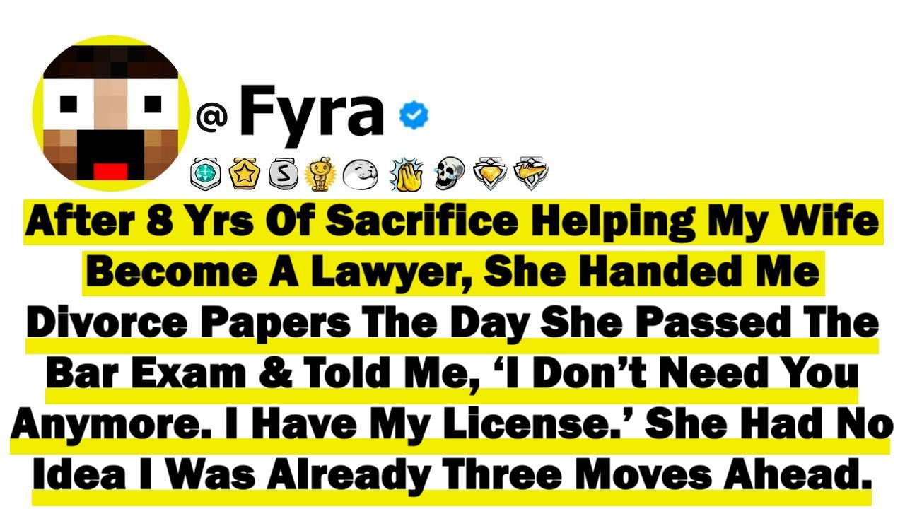 After 8 Years Of Sacrifice Helping My Wife Become A Lawyer, She Handed Me Divorce Papers The Day She
