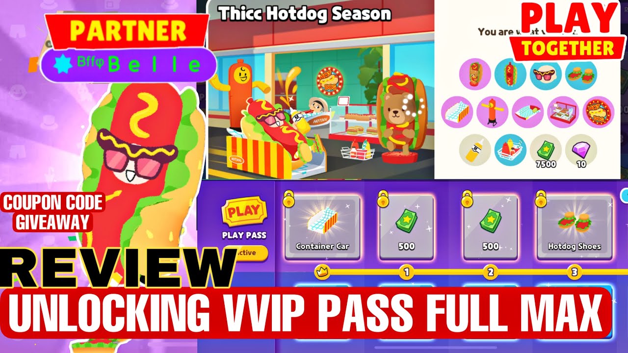 UNLOCKING VVIP PASS AND REVIEW + COUPON GIVEAWAY | Play Together