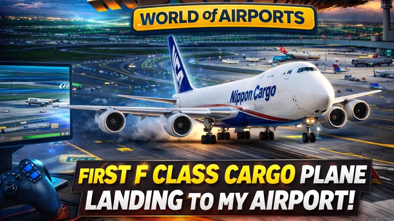 First F-Class Cargo Plane Landing at My Airport 😱 | World of Airports Gameplay | IRB Godzilla