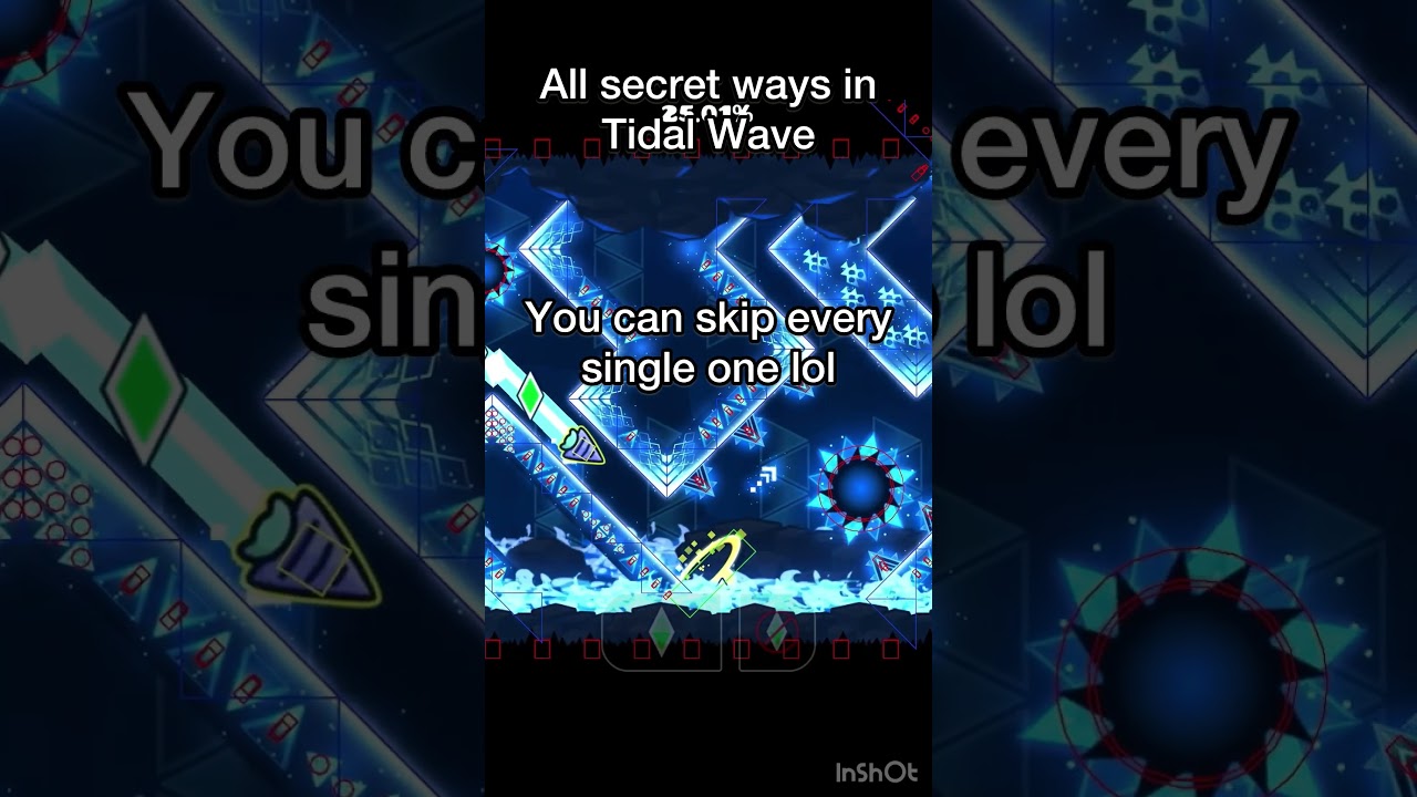Tidal Wave all secret ways/swag routes #geometrydash #gd #shorts