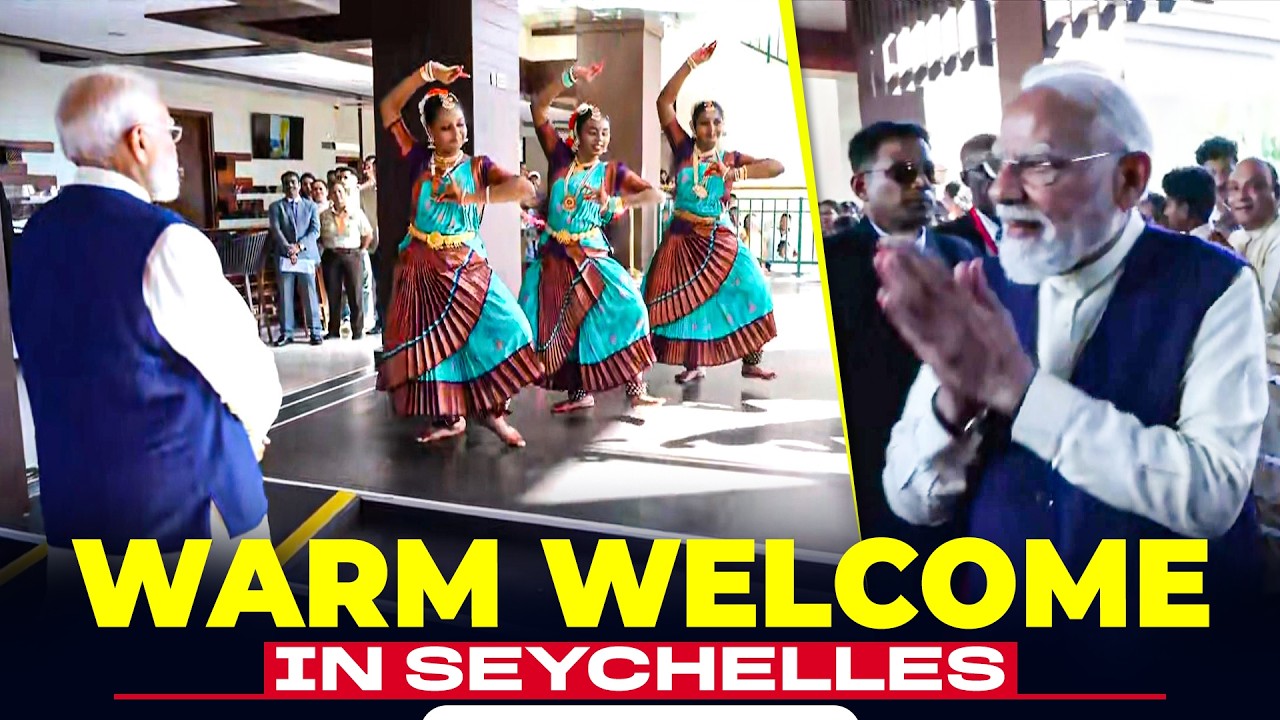 WATCH: PM Narendra Modi&rsquo;s warm welcome in Seychelles by Indian Diaspora