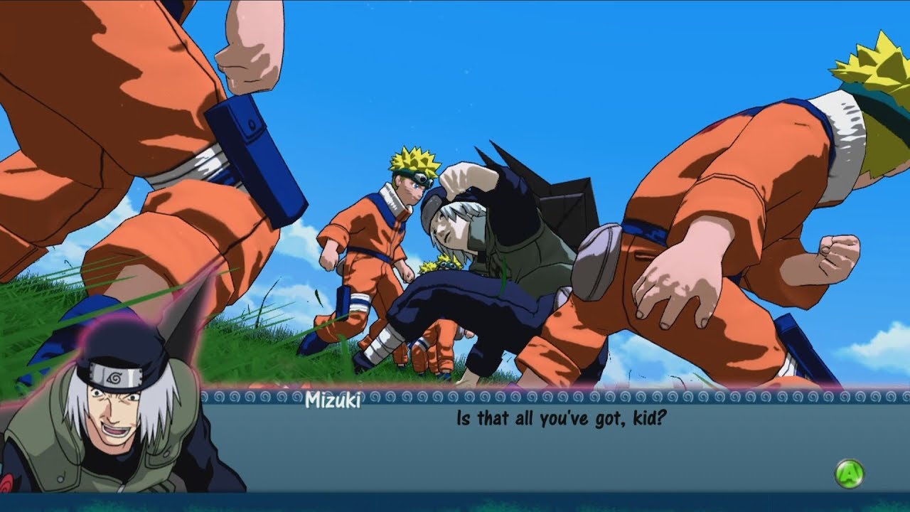 Naruto Rise of A Ninja Walkthrough Part 1 - Naruto vs Mizuki Boss Battle 1080p Xbox 360