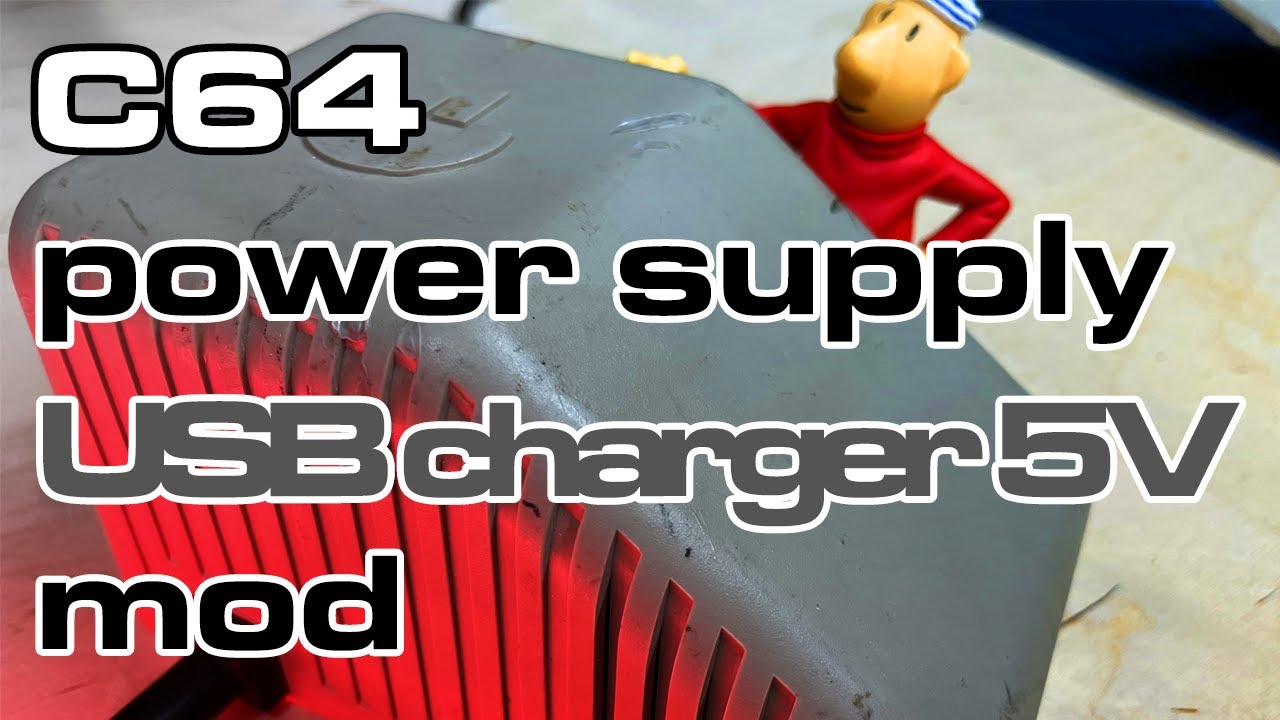 Commodore C64 power supply - 5V mod with USB charger