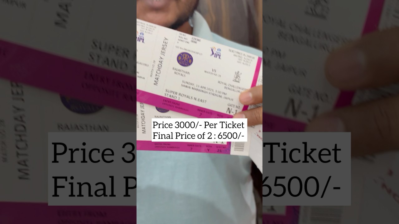 IPL TICKETS 2025 UNBOXING #ipltickets #rajstanroyals #smsstadium #jaipur