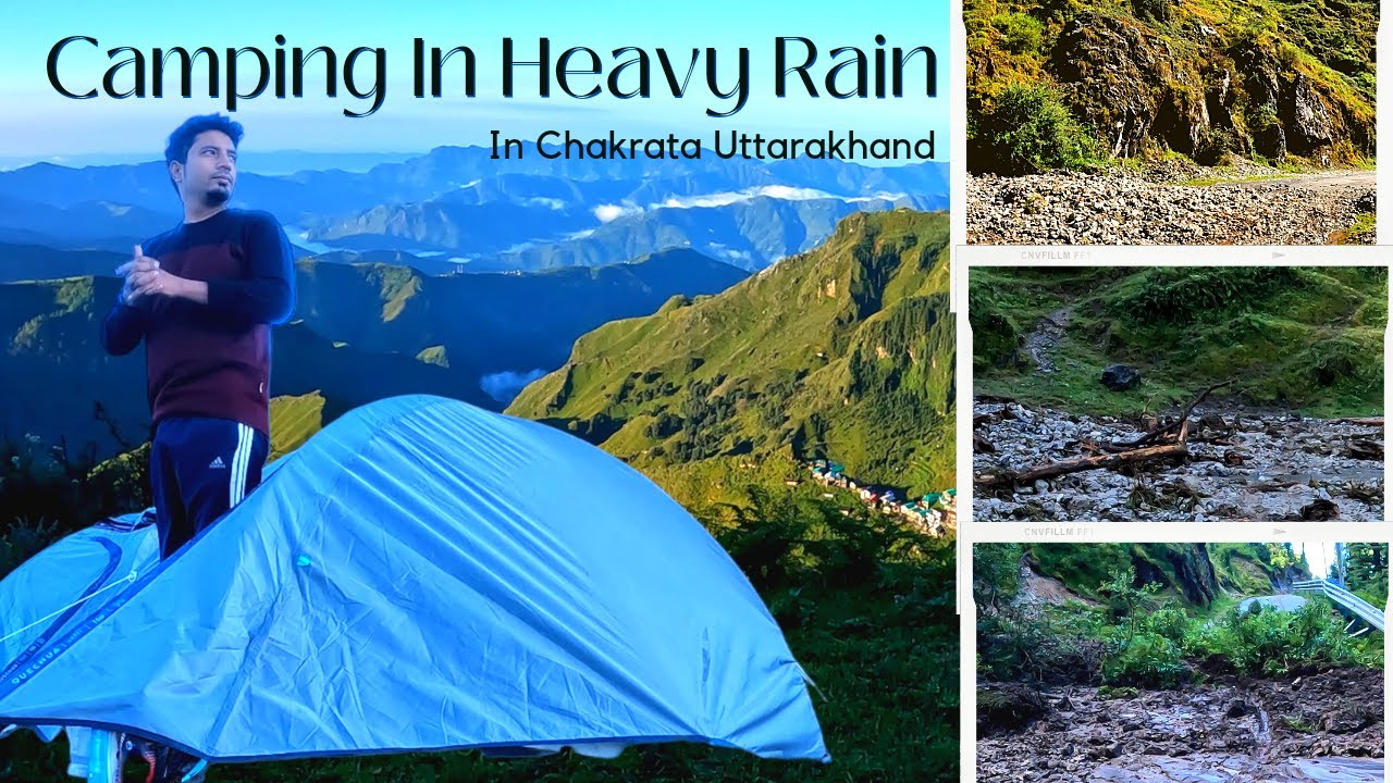 Landslide In Chakrata Uttarakhand | Camping In Heavy Rain | Camping Nights