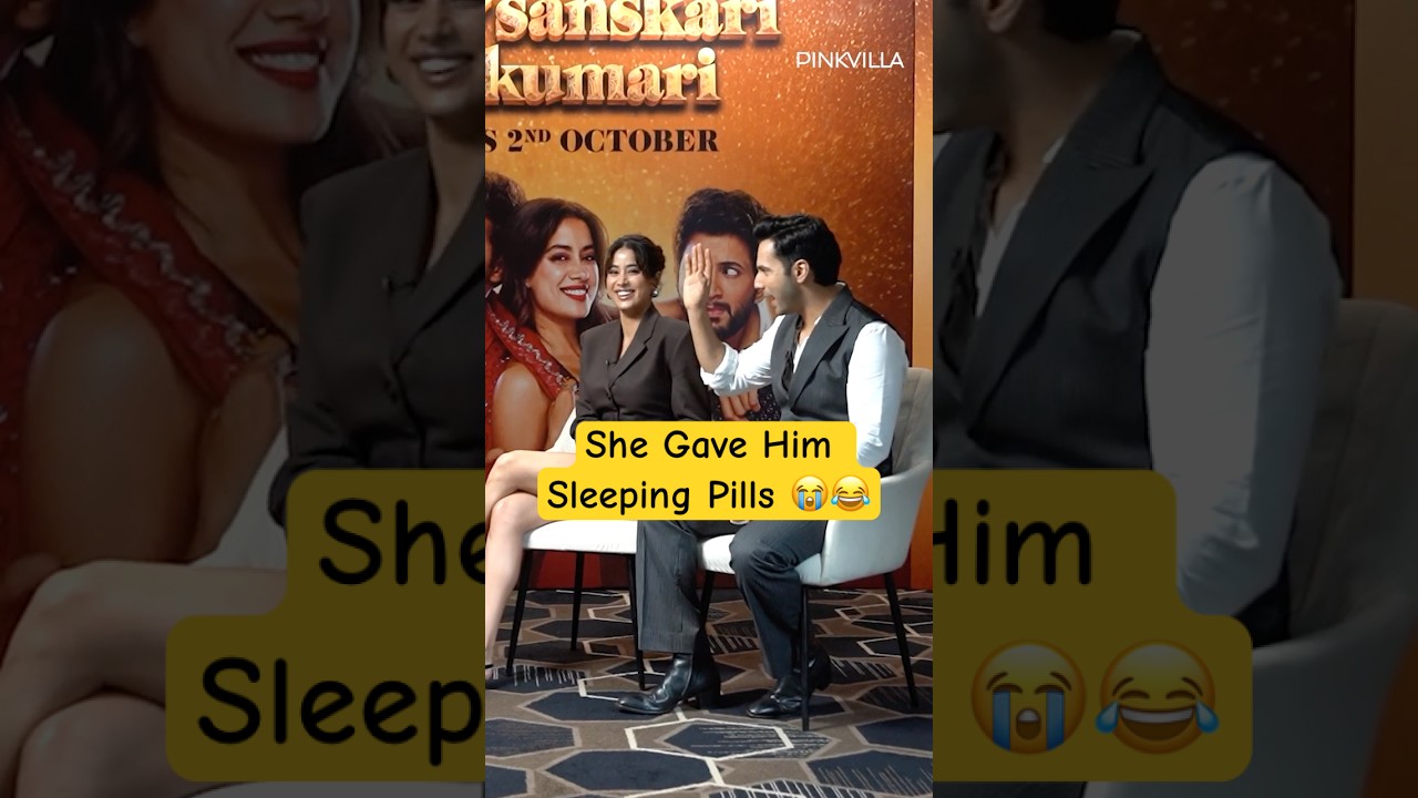 Janhvi Kapoor 😜 Gave Sleeping Pills to Varun Dhawan 😴😂 #shorts #janhvikapoor #varundhawan