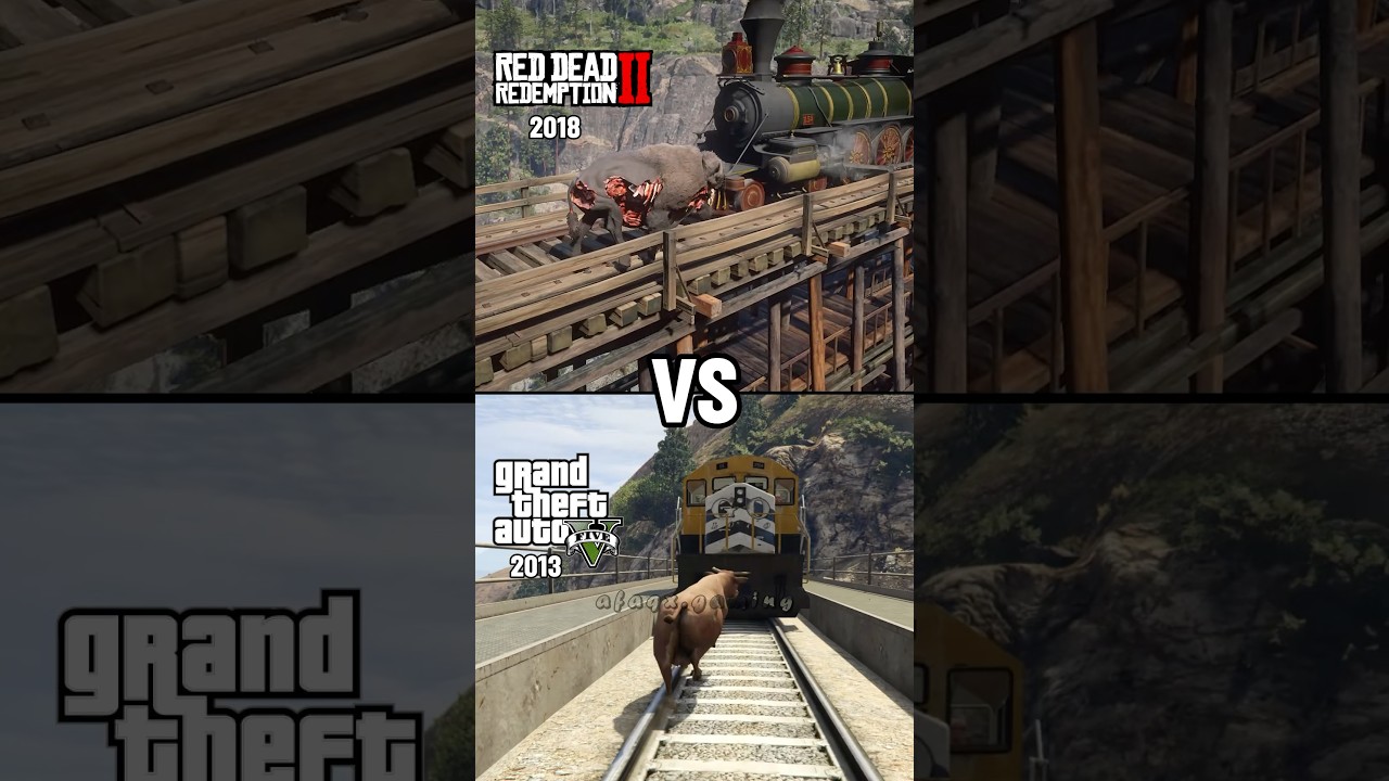 GTA 5 vs RDR 2 - Can GTA Beat RDR2? P-50 #shorts #rdr2 #gta5 #comparison