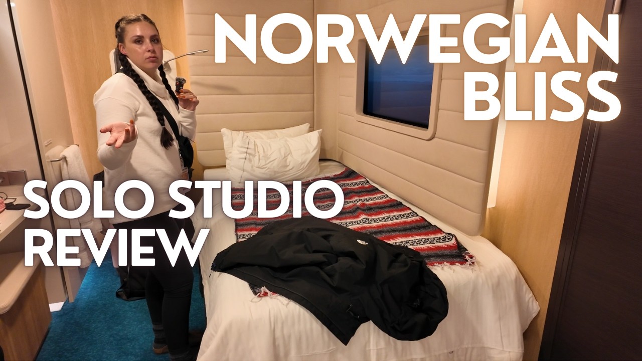Norwegian Bliss &mdash; тур по каюте Solo Studio Cabin &mdash; каюта 12563 и лаунж-студия