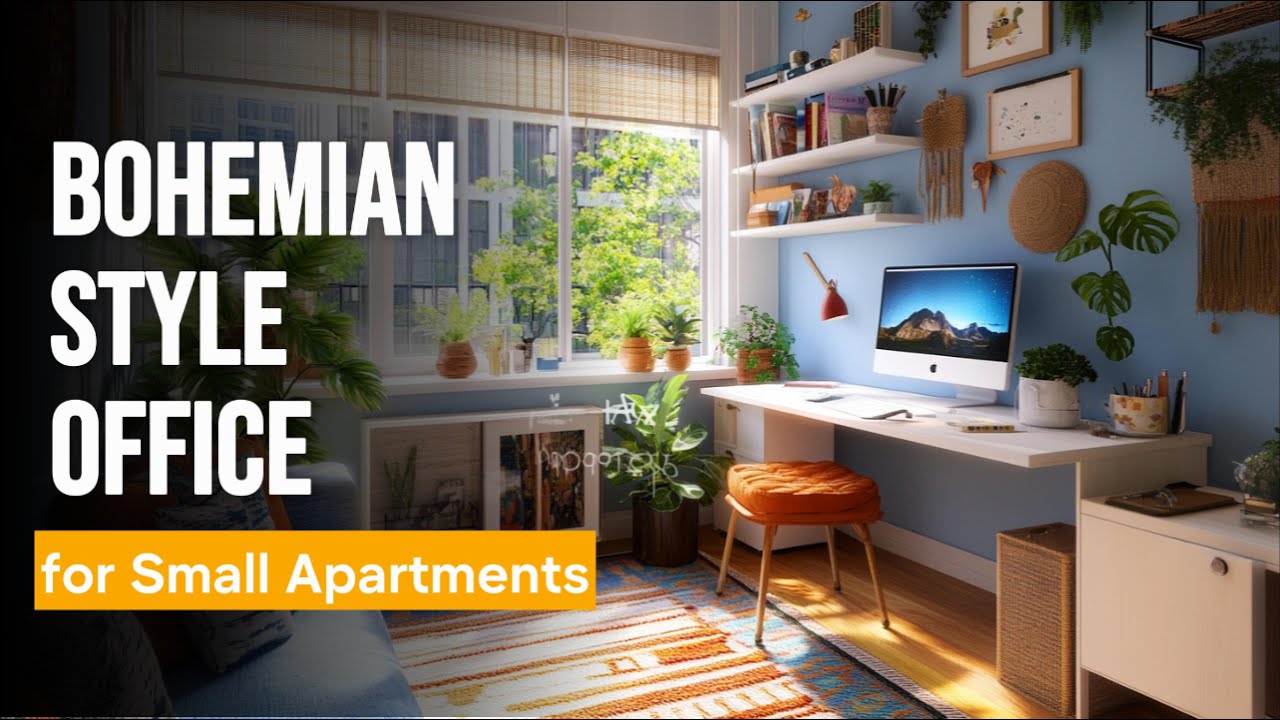 Bohemian Style Home Office Makeover for Small Apartments -  Boho Space Makeover for 2025 #apartment