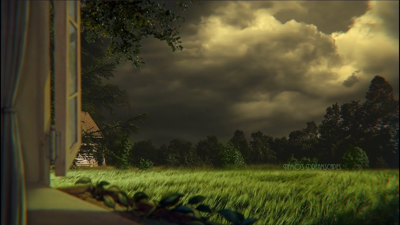 1940s Calm before The Storm Ambience | Oldies music playing in another room (distant thunder)