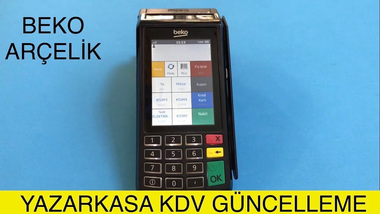 BEKO 300TR YAZARKASA KDV GÜNCELLEME (YÜKSELTME ) NASIL YAPILIR. ARÇELİK BEKO YAZARKASA KDV YÜKSELTME