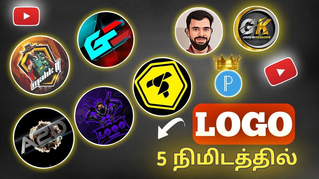 How to Create Logo for YouTube Channel | Pixellab Logo editing