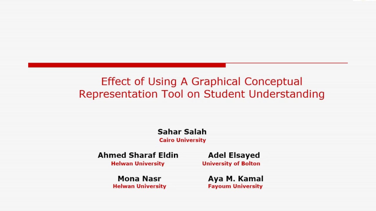 Effect of Using A Graphical Conceptual Representation Tool on Student Understanding