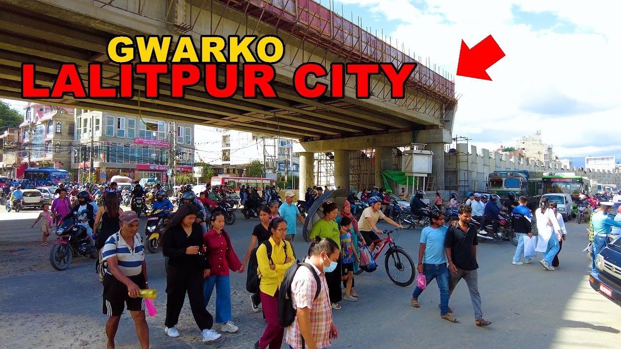 Gwarko, LALITPUR City - 4K Virtual Walking Tour NEPAL, Aug 2024