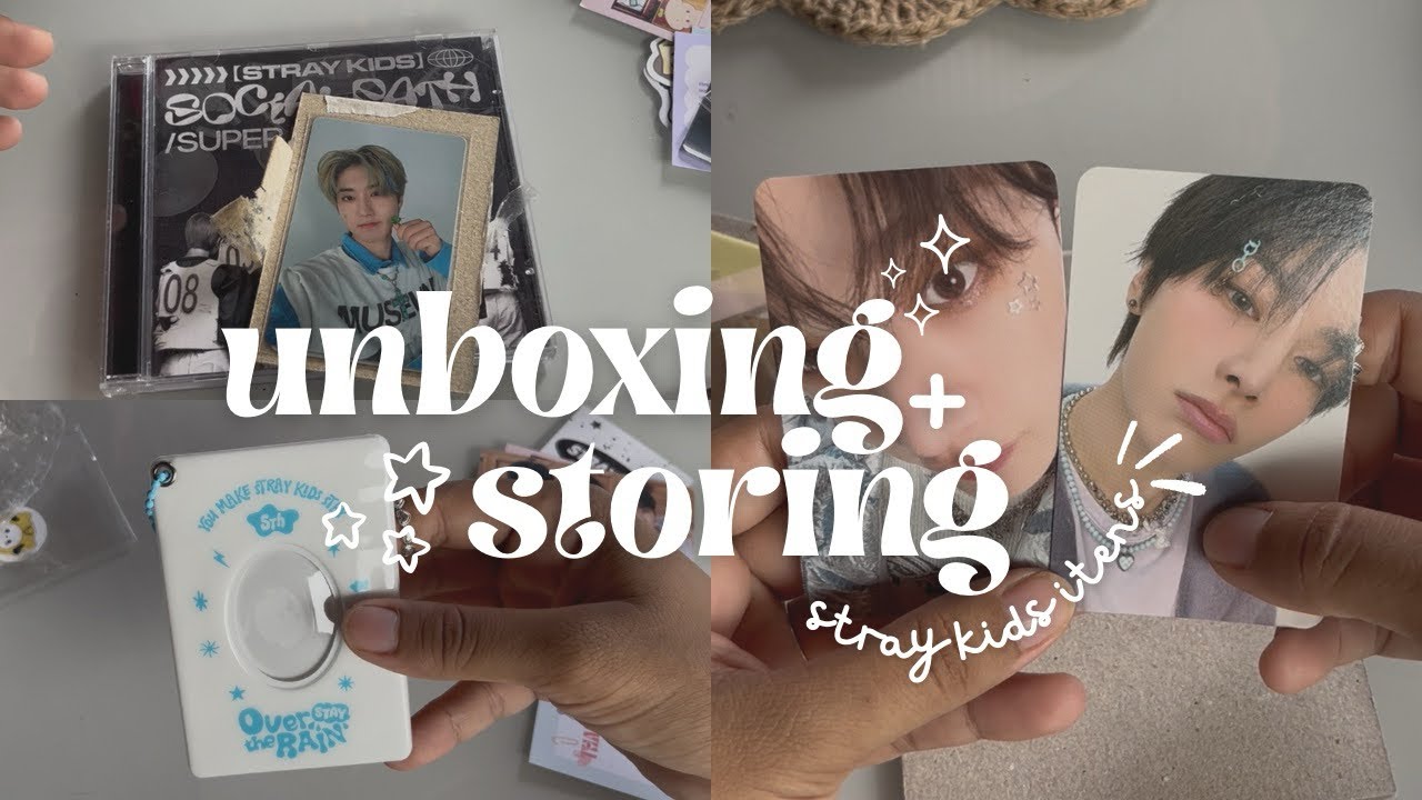 ╭₊˚๑ unboxing with me - abrindo e organizando novos photocards + outros itens 🤍🌥️✨